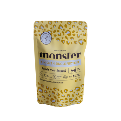 Monster Cat Pouches Adult Chicken 85g (16 pack)
