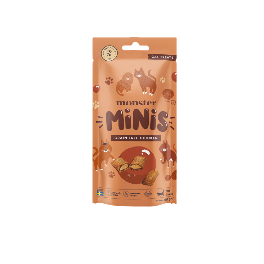 Monster Cat Treats Minis Grain Free Chicken 60g
