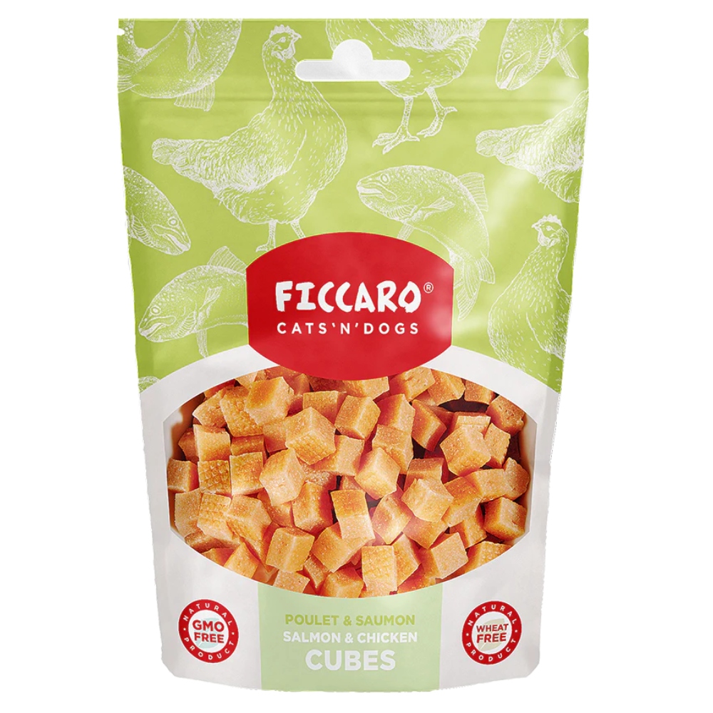 Ficcaro lax- och kycklingkuber 100g