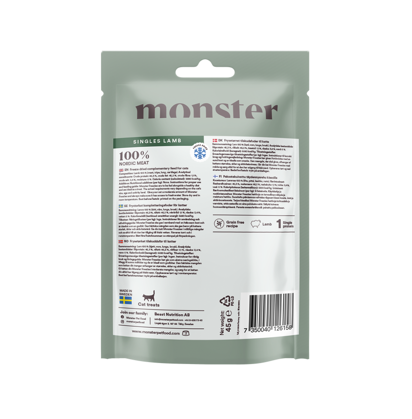 Monster Cat Treats Freezies Lamb 45g