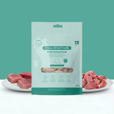 Buddy Frysetørret snacks - Rå Kalkun & Tun 100 gr. - Dapple