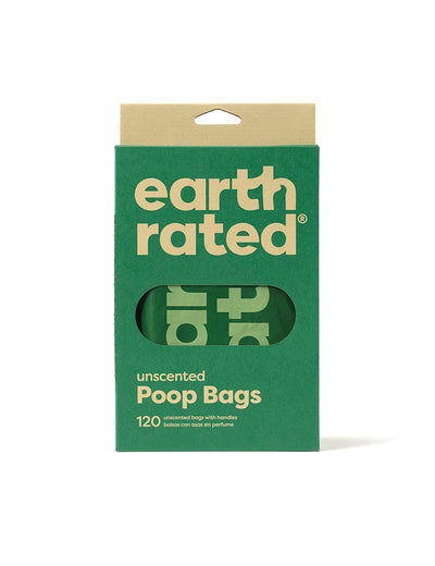 Earth Rated Hundeposer med Håndtag Unscented (120 poser)