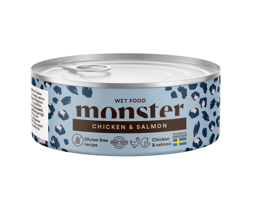 Monster Cat Adult Vådfoder Multi Protein Chicken & Salmon 100g