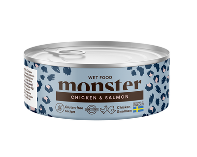 Monster Cat Adult Vådfoder Multi Protein Chicken & Salmon 100g