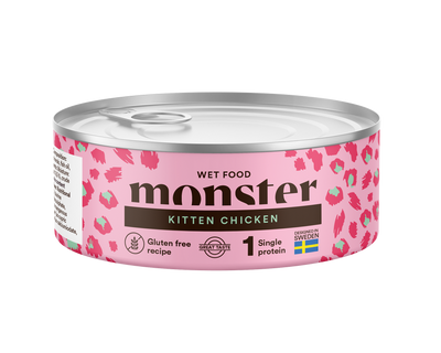 Monster Cat Kitten Vådfoder Single Protein Chicken 100g