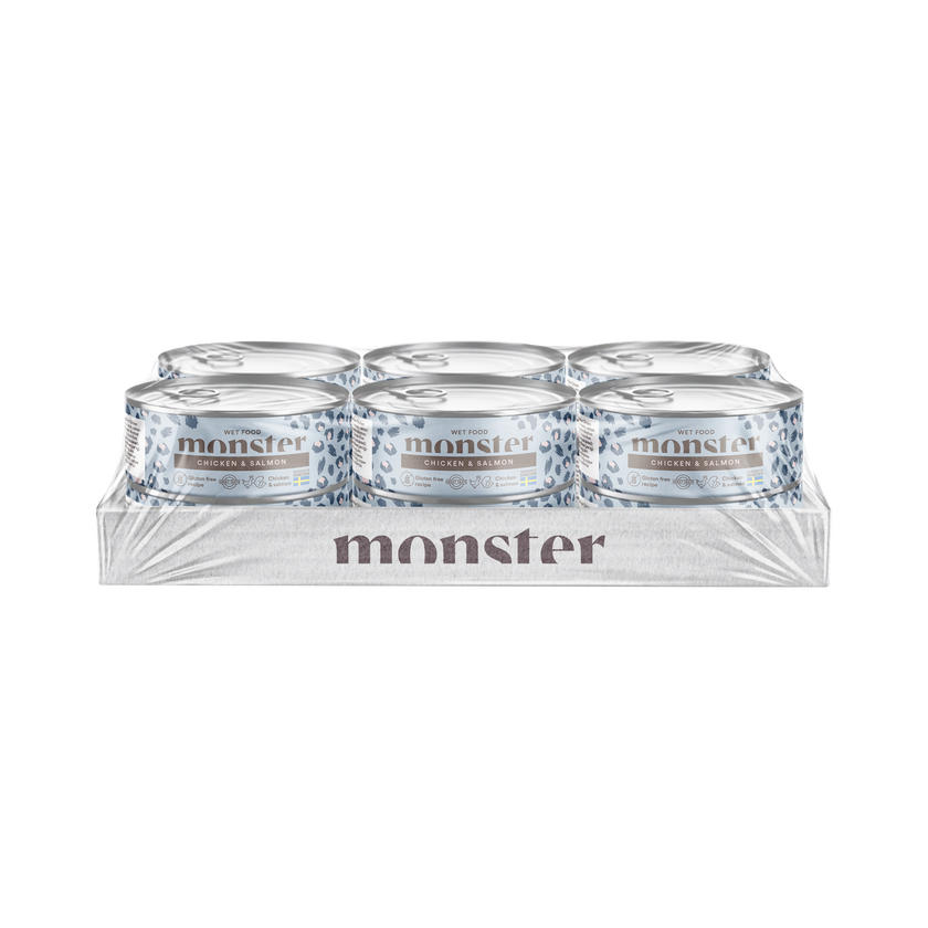 Monster Cat Adult Vådfoder Multi Protein Chicken & Salmon 100g