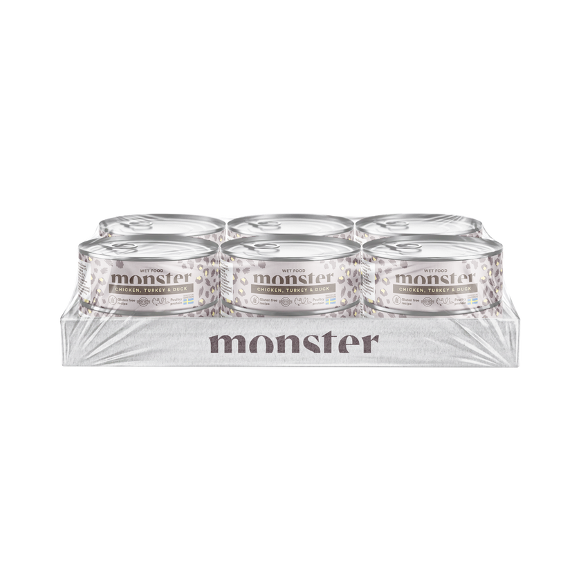 Monster Cat Adult Vådfoder Multi Chicken, Turkey & Duck 100g