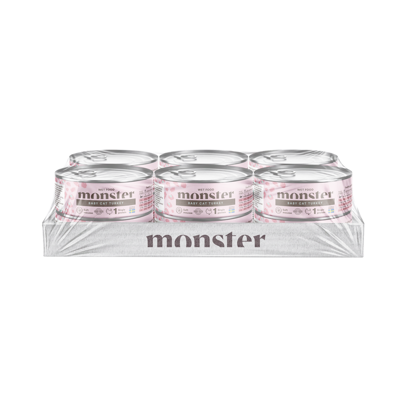 Monster Cat Kitten Vådfoder Single Protein Turkey 100g