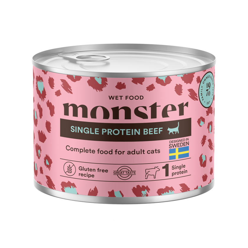 Monster Cat Adult Vådfoder Single Protein Beef 200g