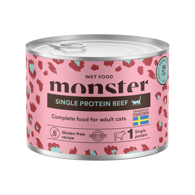 Monster Cat Adult Vådfoder Single Protein Beef 200g