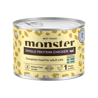 Monster Cat Adult Vådfoder Single Protein Chicken 200g