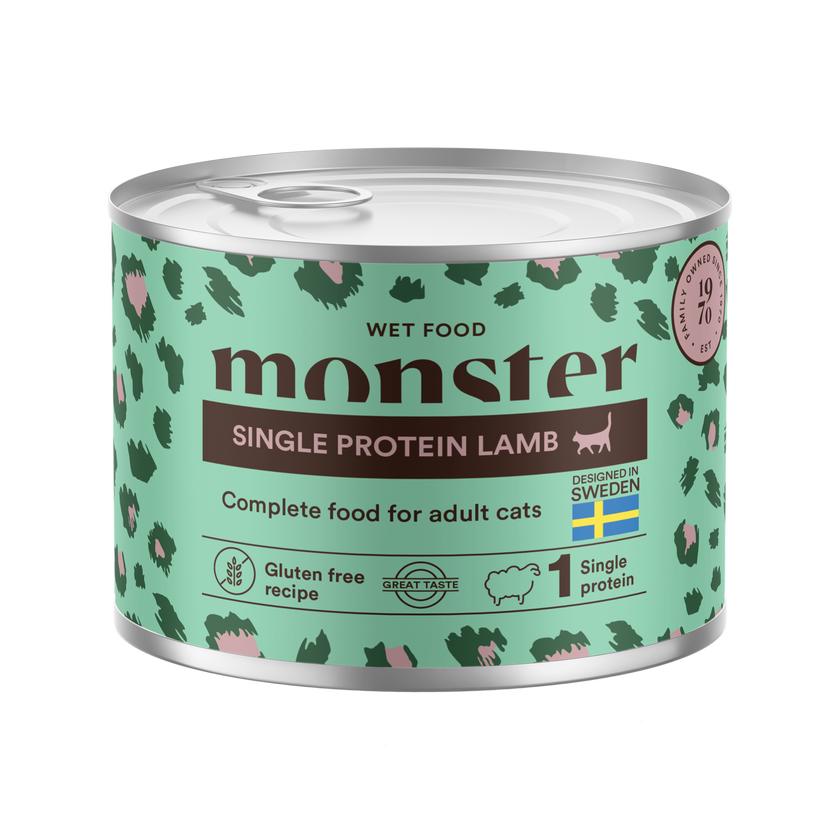 Monster Cat Adult Vådfoder Single Protein Lamb 200g