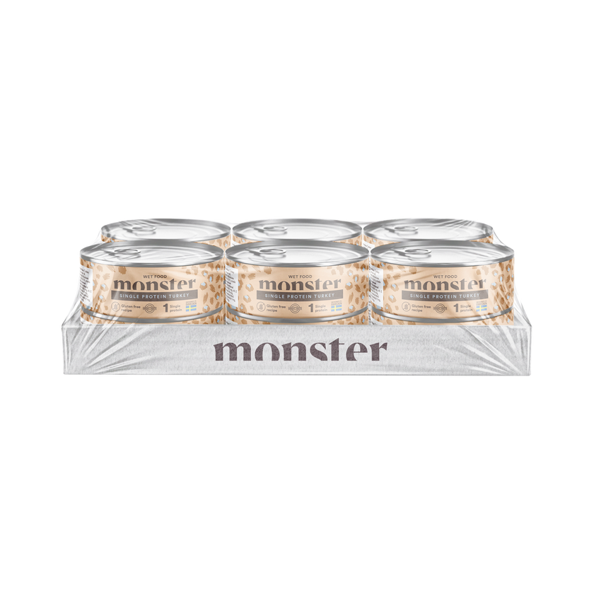 Monster Cat Adult  Vådfoder Single Turkey Can 100g