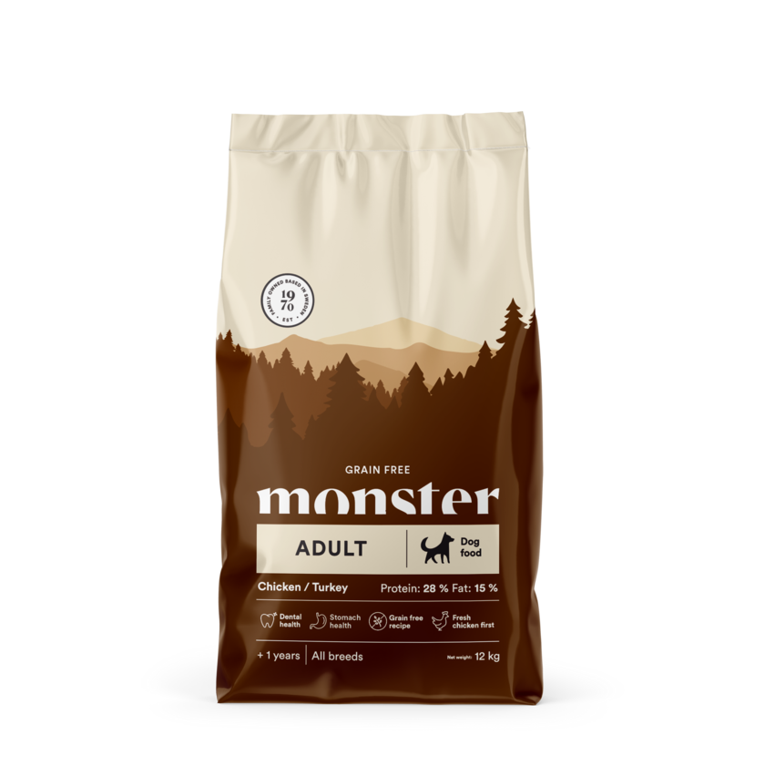 Monster Dog Grain Free Adult Chicken & Turkey