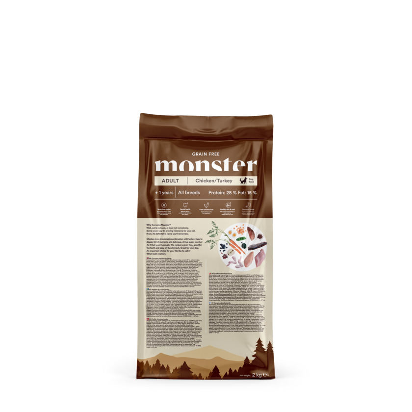 Monster Dog Grain Free Adult Chicken & Turkey