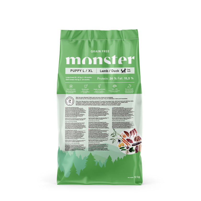 Monster Grain Free Puppy Large Lamm & Anka