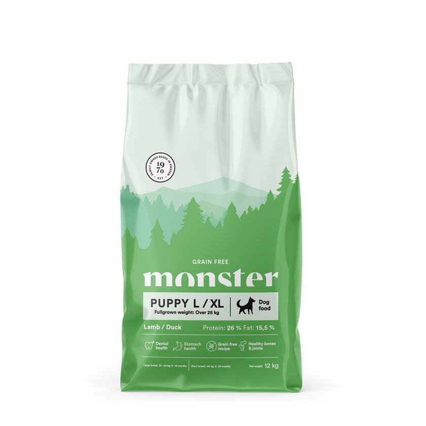 Monster Grain Free Puppy Large Lamm & Anka