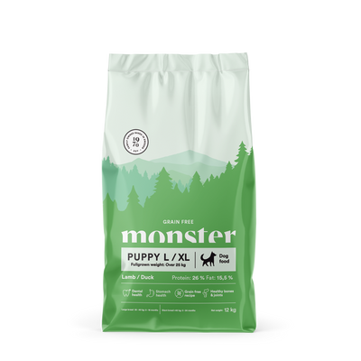 Monster Grain Free Puppy Large Lamm & Anka