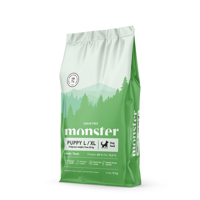 Monster Grain Free Puppy Large Lamm & Anka
