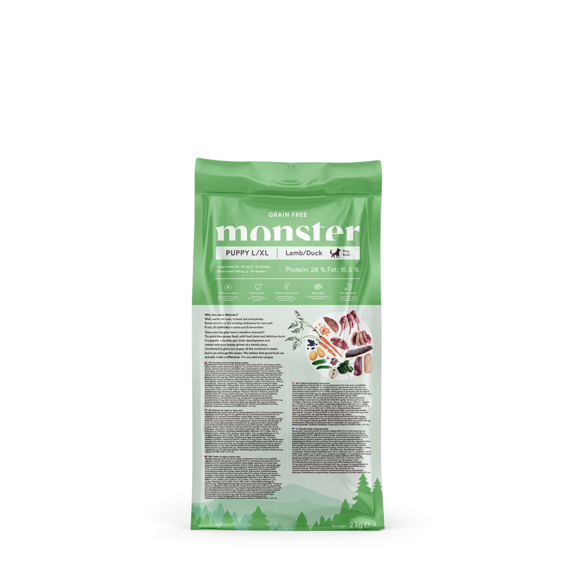 Monster Grain Free Puppy Large Lamm & Anka