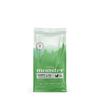 Monster Grain Free Puppy Large Lamm & Anka