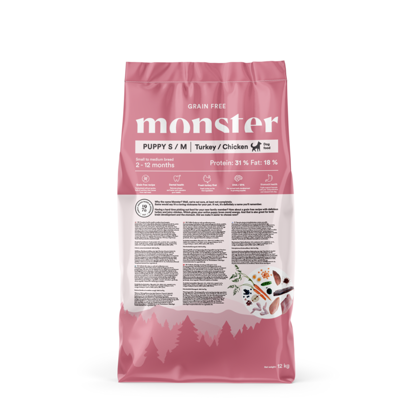 Monster Dog Grain Free Puppy S/M Chicken & Turkey