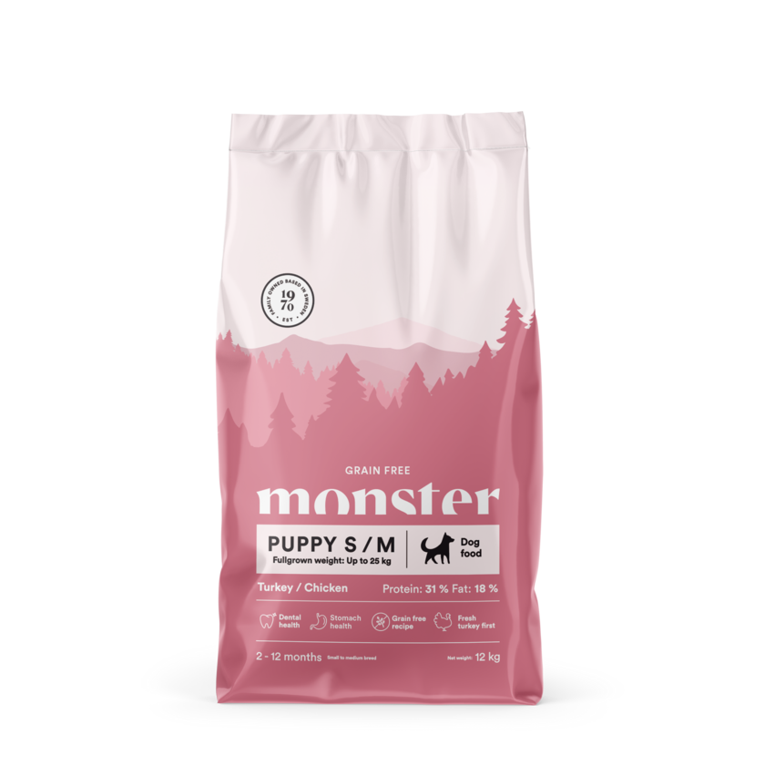 Monster Dog Grain Free Puppy S/M Chicken & Turkey