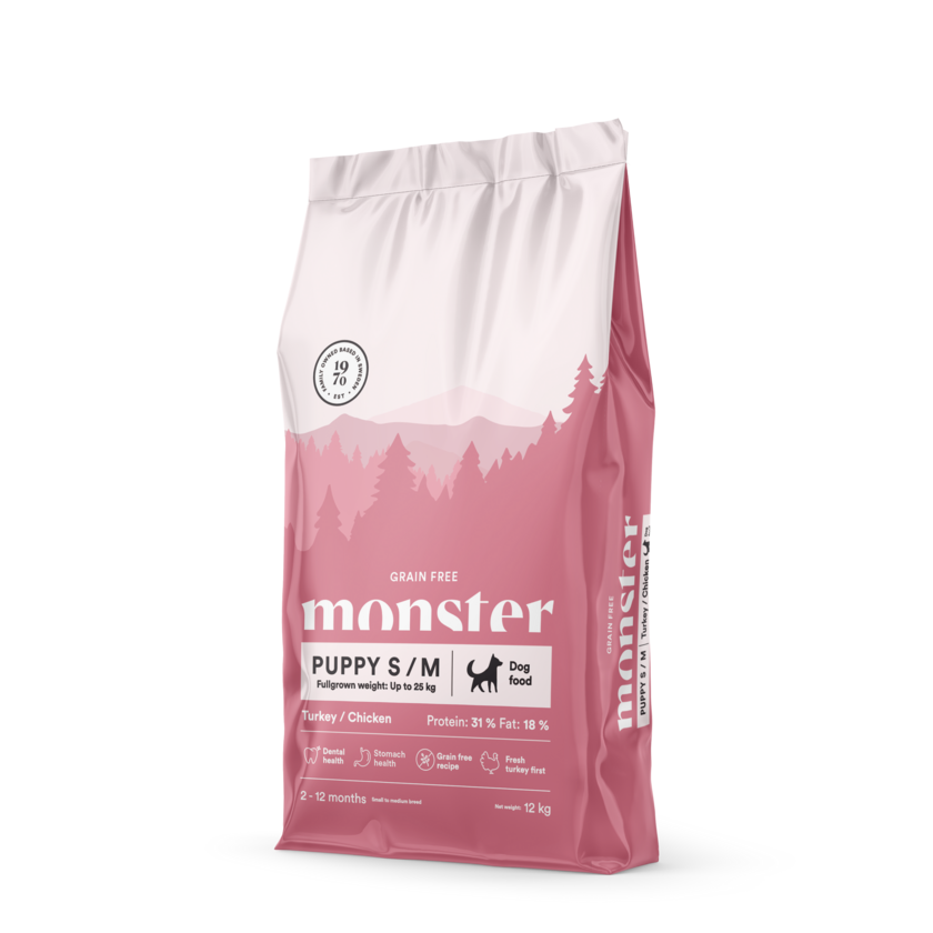 Monster Dog Grain Free Puppy S/M Chicken & Turkey