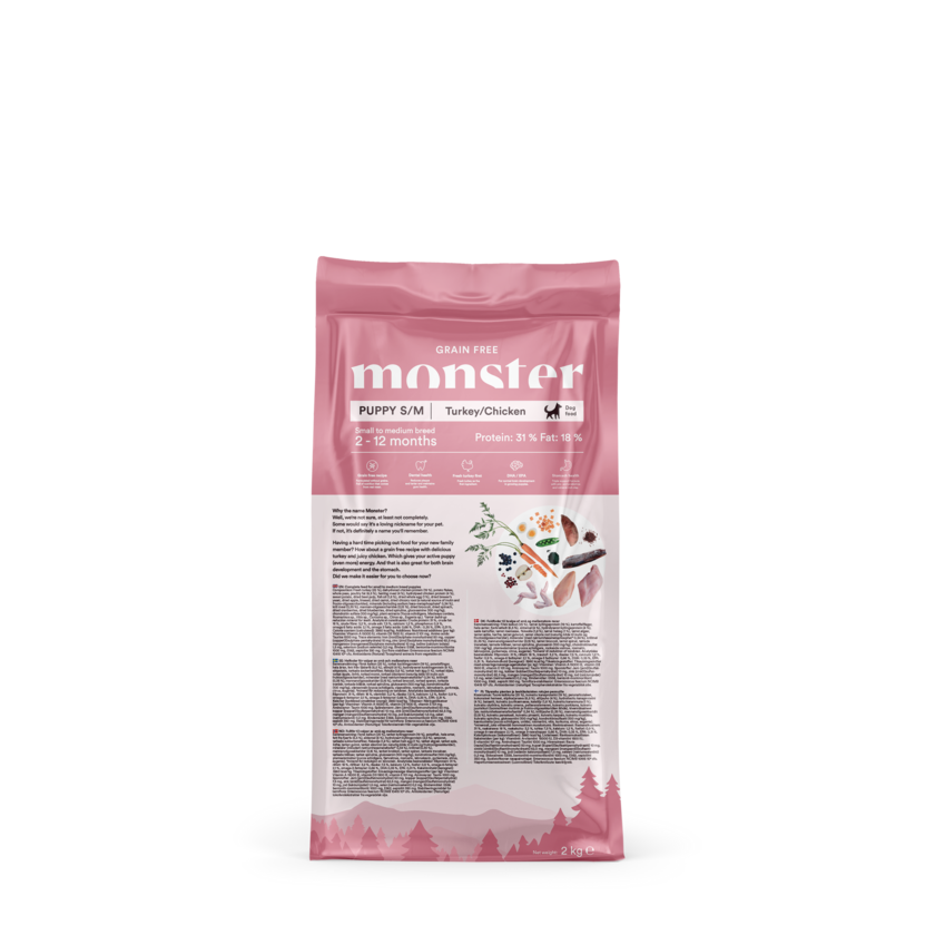 Monster Dog Grain Free Puppy S/M Chicken & Turkey