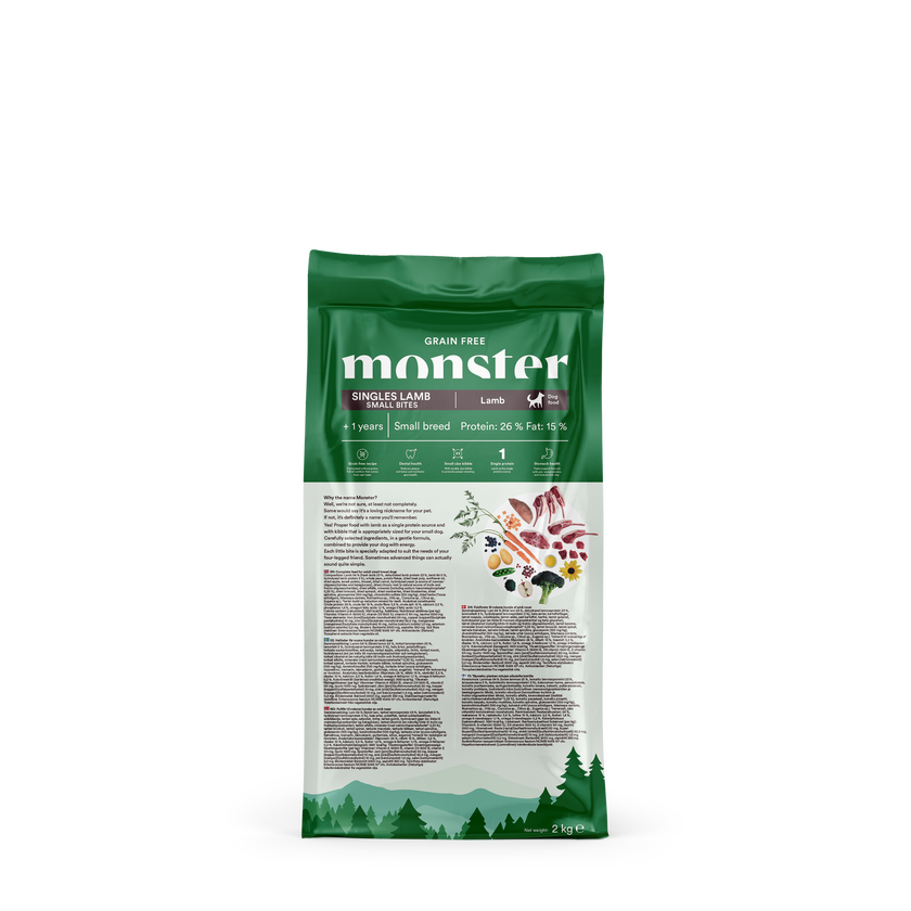 Monster Dog Grain Free Singles Lamb Small Bites