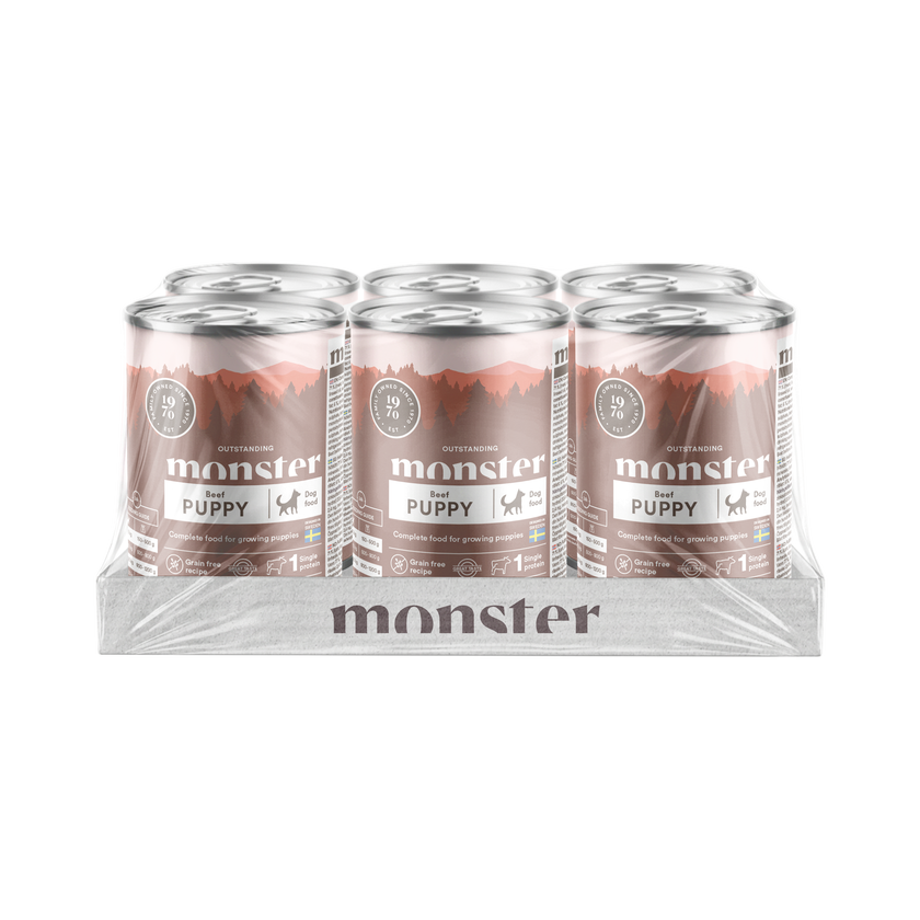 Monster Vådfoder Puppy Beef 400g
