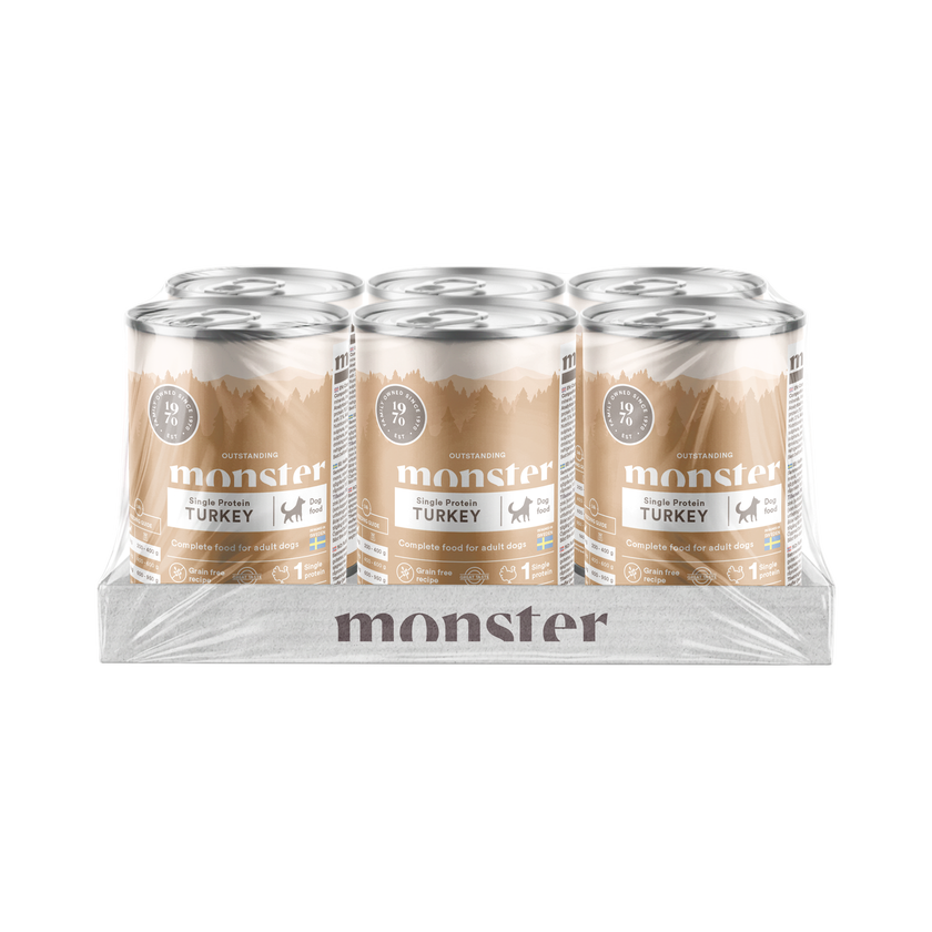 Monster Vådfoder Single Protein Turkey 400g