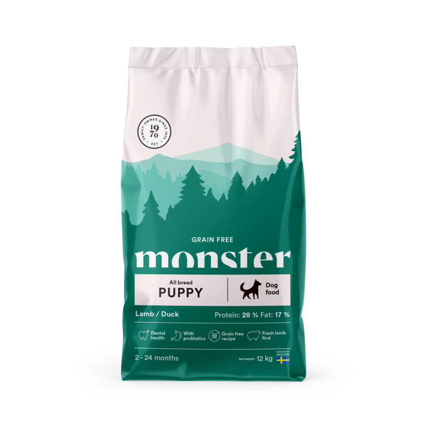 Monster Dog Grain Free Puppy All Breed Lamb/Duck 12kg