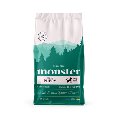 Monster Dog Grain Free Puppy All Breed Lamb/Duck 12kg