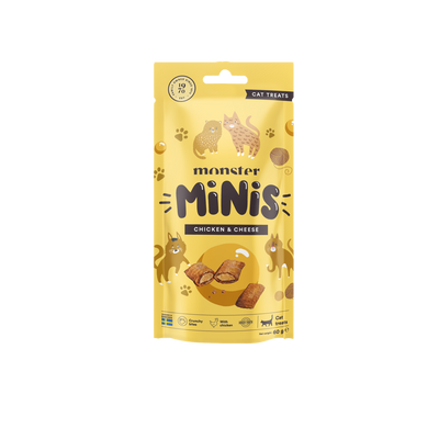 Monster Cat Treats Minis Chicken & Cheese 60g