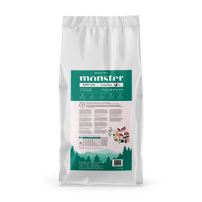 Monster Dog Grain Free Puppy All Breed Lamb & Duck 12kg