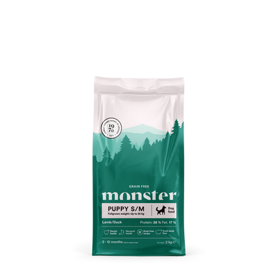 Monster Dog Grain Free Puppy All Breed Lamb & Duck 12kg