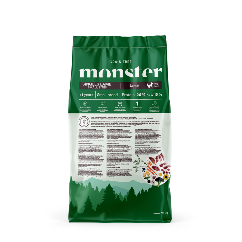 Monster Dog Grain Free Singles Lamb Small Bites