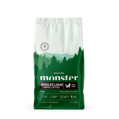 Monster Dog Grain Free Singles Lamm Small Bites