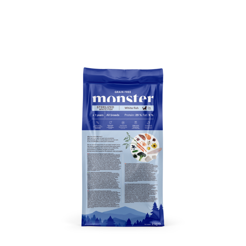 Monster Dog Grain Free Sterilized White Fish