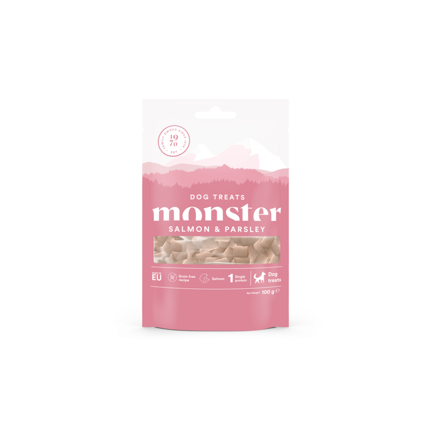 Monster Dog Treats Baked Salmon & Parsley 100g