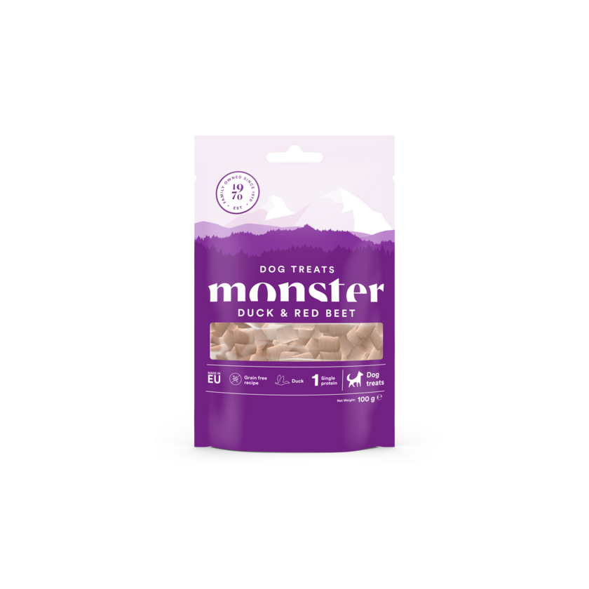 Monster Dog Treats Baked Duck & Red Beet 100g