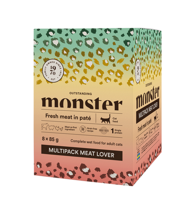 Monster Cat Pouches Multipack Meat Lover 85g (8 pack)