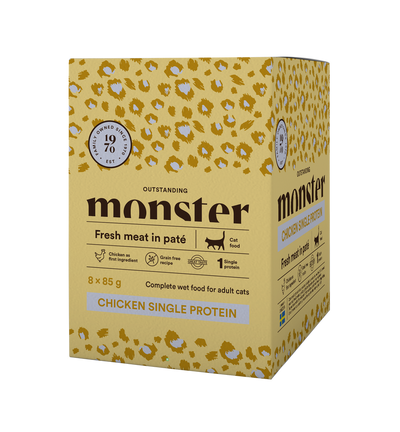 Monster Cat Pouches Adult Chicken 85g (8 pack)