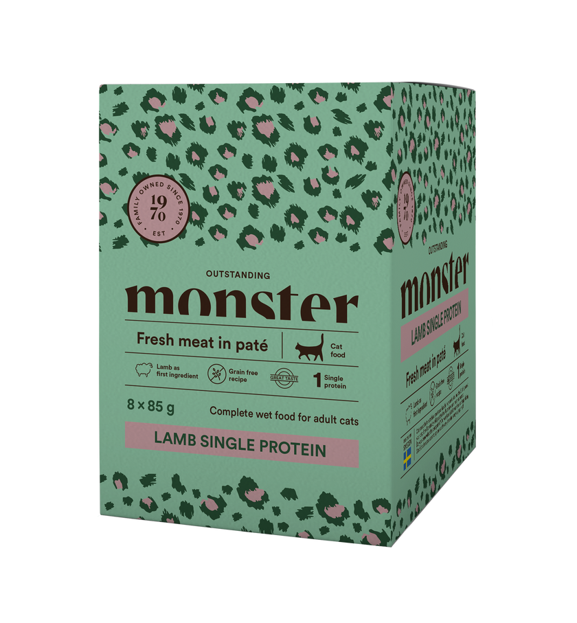Monster Cat Pouches Adult Lamb 85g (8 pack)
