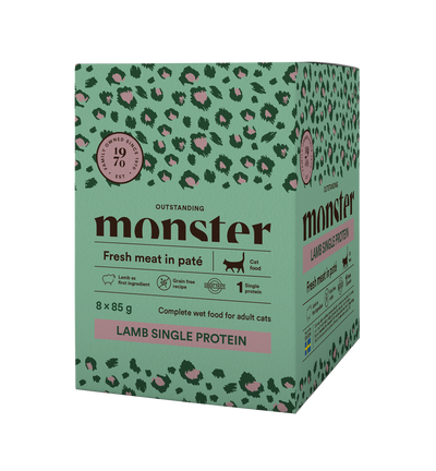 Monster Cat Pouches Adult Lamb 85g (8 pack)