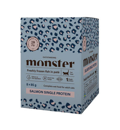 Monster Cat Pouches Adult Salmon 85 g (8 pack)