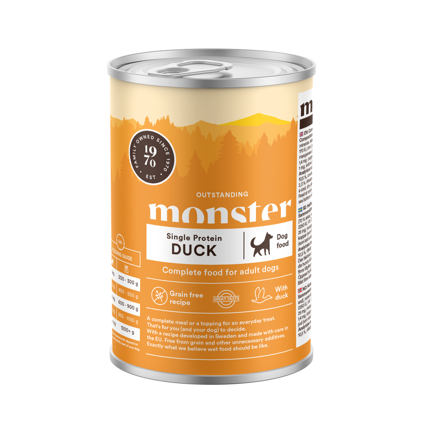 Monster Vådfoder Single Protein Duck 400g