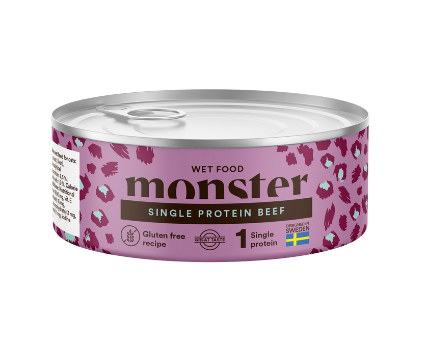 Monster Cat Adult Vådfoder Single Protein Beef 100g