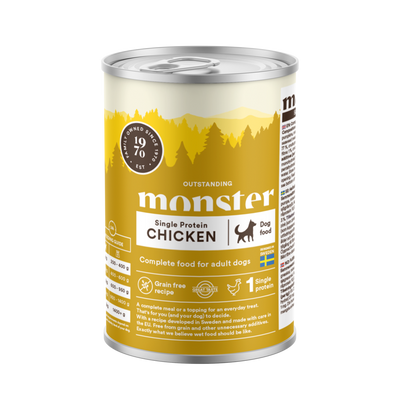 Monster Single Protein Chicken - Vådfoder 400 g